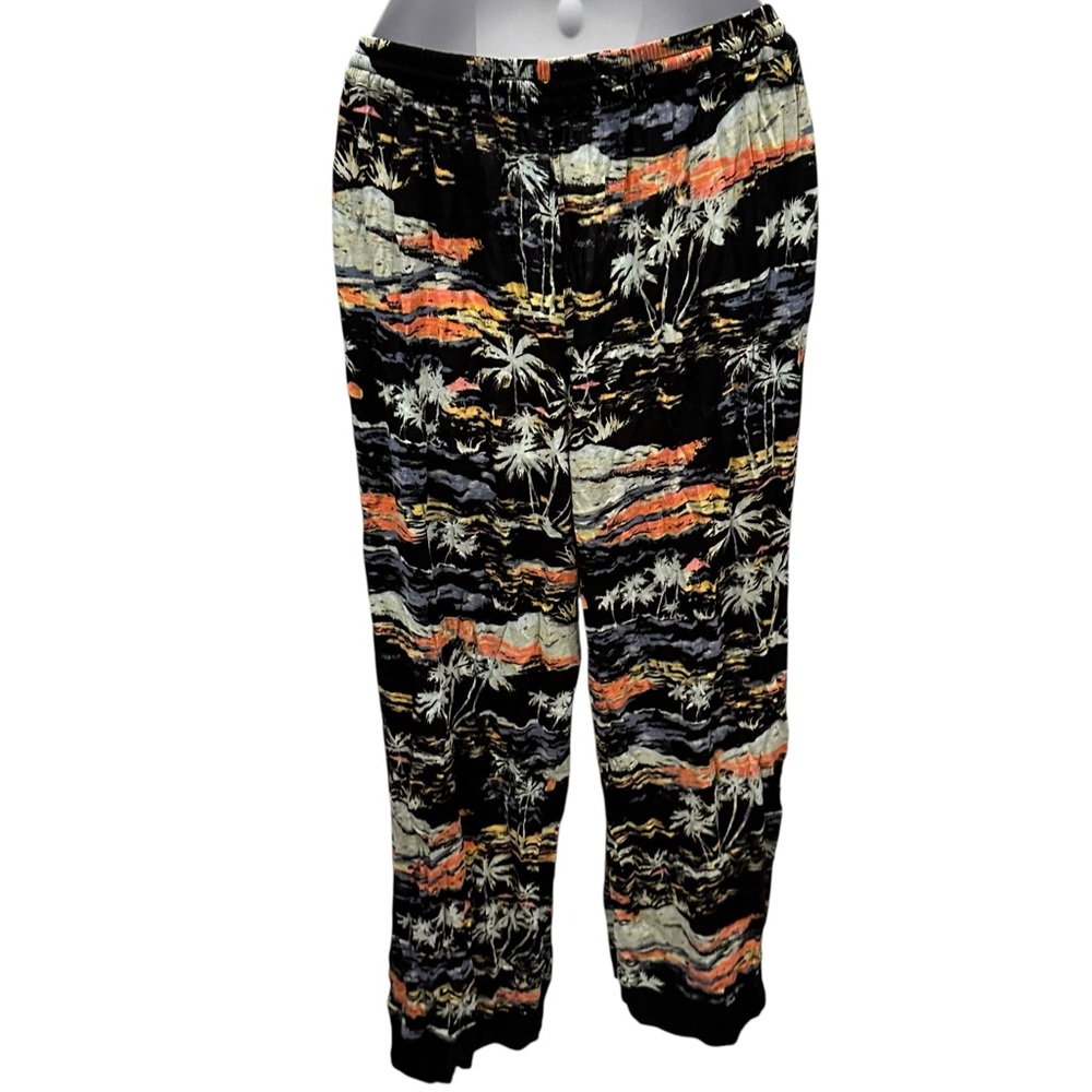 Free People Blue Lagoon Palazzo Tropical Pants Multicolor Wide Leg Medium - Picture 10 of 16